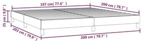 Estrutura de cama 200x200 cm couro artificial cappuccino