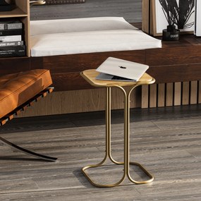 Mesa de Centro Shb-001-C – Dourado Natural – 30x52x30 cm | Tribo Home