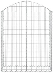 Cesto gabião arqueado 100x30x120/140 cm ferro galvanizado