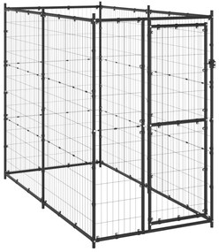 vidaXL Canil de exterior 110x220x180 cm aço