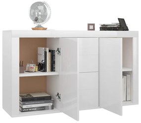 Aparador 120x36x69 cm derivados de madeira branco brilhante