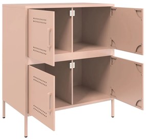 Aparador 68x39x79 cm aço rosa