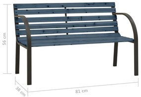 Banco de jardim p/ crianças 81 cm madeira abeto chinês cinzento