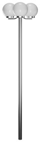 vidaXL Poste de luz para jardim com 3 lâmpadas 220 cm