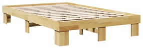 Estrutura de cama sem colchão 120x200 cm madeira de carvalho