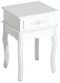 Mesa de Entrada ou Mesa de Cabeceira com 1 Gaveta – MDF e Madeira de Paulóvnia – 40 x 35 x 60 cm