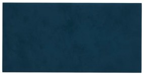 Painel de parede 12 pcs 30x15 cm veludo 0,54 m² azul