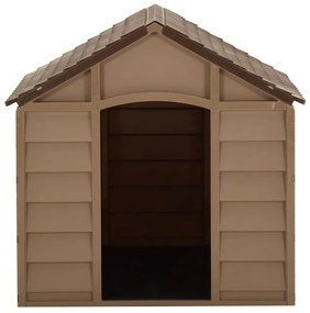 Casota para cão 71x71,5x68 cm castanho PP