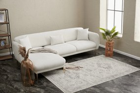 Sofá-Cama de Canto Simena – Creme Dourado – 266 x 133 cm