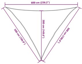 Para-sol estilo vela 160 g/m² 5x5x6 m PEAD verde-claro