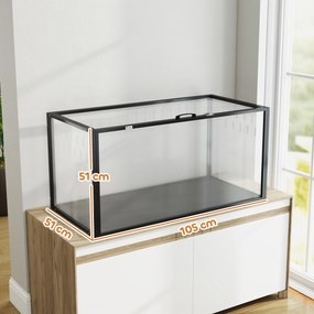 Gaiola para Hamster, 105 x 51 x 51 cm, Vista Panorâmica de 360°, Preto