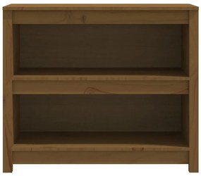 Estante 80x35x68 cm madeira de pinho maciça castanho mel
