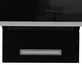 Exaustor de parede 90 cm aço e vidro temperado preto
