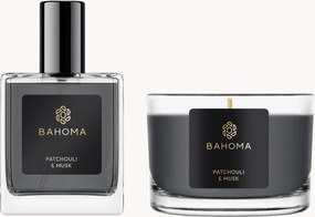 Ambientador em spray e vela perfumada Patchouli & Musk, conjunto de 2 (flor de laranjeira, acordes cítricos)