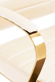 Cadeira de escritório de Couro Sintético Havana Creme