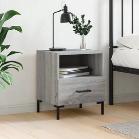 vidaXL Mesa cabeceira 40x35x47,5 cm derivados madeira sonoma cinza