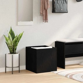 Caixa de Plantas vidaXL Carvalho Preto 40x40x40 cm Madeira Engenharia