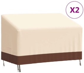 vidaXL Capas p/ bancos de 2 lugares 2 pcs 132x71x56/81 cm oxford 600D