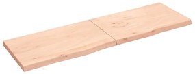 Prateleira de parede 200x60x(2-6)cm carvalho maciço não tratado