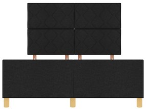 Cama vidaXL Preta 140x190 cm em Tecido