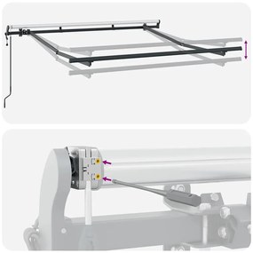 Estrutura de Toldo Elétrico Retrátil 2.5x2 m Metal