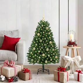 vidaXL Árvore de Natal Artificial Verde 120 cm PVC e Metal