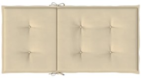 Almofadões lombares p/ cadeiras de jardim 4pcs oxford bege