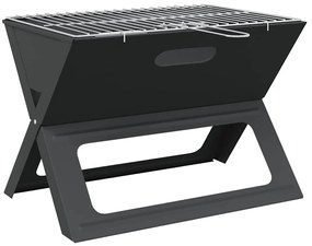 Churrasqueira BBQ - Dobrável, Preta, 46x30x31 cm, em Aço