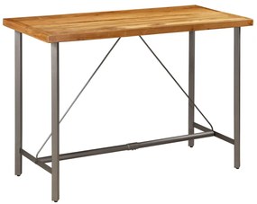 Mesa de bar em madeira de teca recuperada maciça 150x70x106 cm