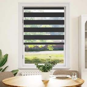 Estore de rolo 100 x 175 cm, linhas de zebra / Preto