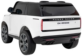 Carro elétrico para Crianças 2 Lugares Range Rover SUV Lift 12V 4x4 Rodas Espuma EVA, Assento couro ecológico Branco