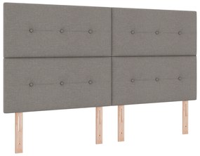 Cabeceira vidaXL Botão Almofadado Taupe 180 cm Tecido