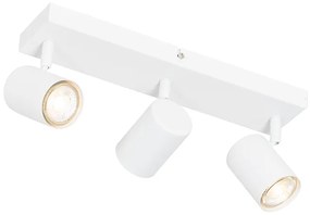 Plafon moderno branco 3-luzes ajustável retangular - Jeana Moderno