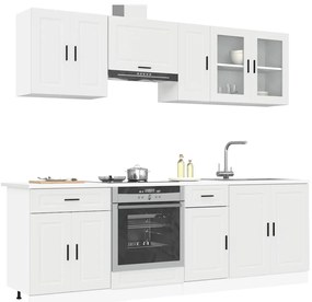 8 peças armário de cozinha conjunto Kalmar branco