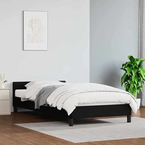 Estrutura cama c/ cabeceira sem colchão 90x200 cm preto