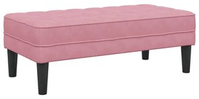 Banco Rosa 113x57x39 cm Veludo
