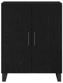 Highboard Carvalho Preto 69.5x34x180 cm Madeira de Engenharia