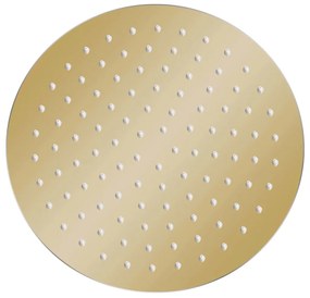 Cabeça de chuveiro redonda 25 cm aço inoxidável dourado