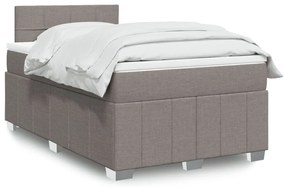 Cama boxspring c/ colchão 120x190cm tecido castanho-acinzentado