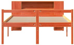Cama com estante sem colchão 135x190 cm madeira maciça