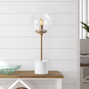 Candeeiro de Mesa Globo – Branco – 20 x 20 x 57 cm