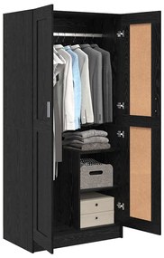 Guarda-roupa Carvalho Preto 82,5 x 51,5 x 180 cm