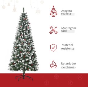 HOMCOM Árvore de Natal Artificial 180 cm Ignífugo com 618 Ramos 34 Bag