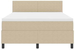Cama Box Spring com Colchão Verde Claro Cinza 140x200 cm Tecido de Vel