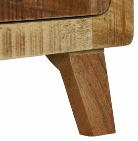 Mesa de Café 80x54x45 cm Madeira de Mangueira Maciça Rústica