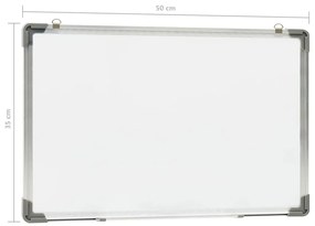 Quadro de escrita magnético 50x35 cm aço branco