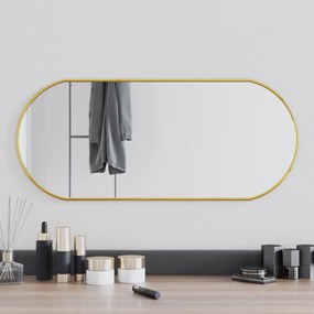 vidaXL Espelho de parede 70x30 cm oval dourado