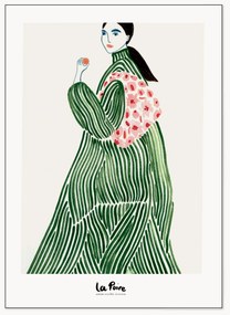 Impressão digital emoldurada Green Coat