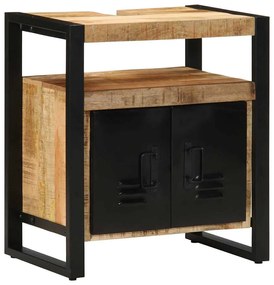 Conjunto de Móveis para Banheiro 3 pcs Madeira de manga maciça