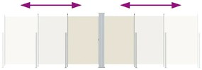 Toldo lateral retrátil 200x600 cm cor creme